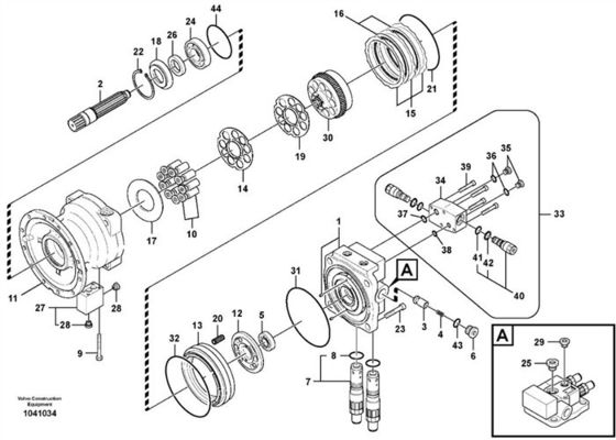 VOE14601385 14601385 Bộ niêm phong cho động cơ xoay máy xúc EC300D VOE
