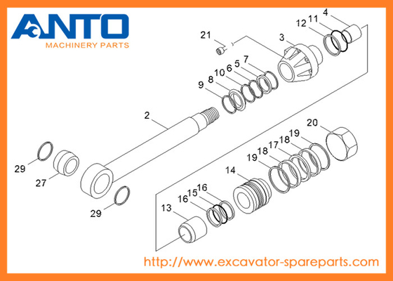 31Y1-10160 HCE Seal Kit Hyundai Excavator Oil Cylinder Parts cho R250LC-7 R250LC-3