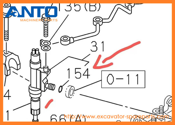 0-95690111-0 9-09561111-0 Gasket HITACHI Bộ phận phụ tùng máy đào cho ZX350H-3 ZX400W-3