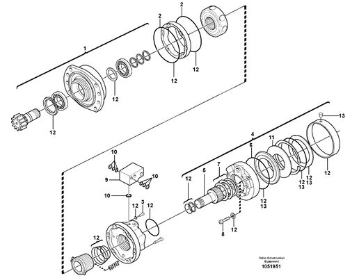 VOE990849 Phân tích máy đào vòng O cho Vo-lvo EC235C EC240B EC240C EC250D EC250E