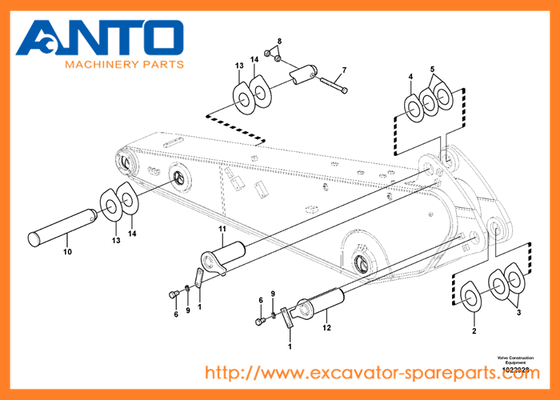 14547553 11210808 Phân bộ máy đào ván phù hợp với EC200D EC210C EC220D EC235C