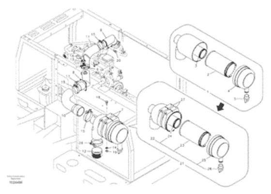 VOE14518258 Vòi đầu vào hệ thống máy xúc Phụ tùng cho VOE EC160B EC180B EC210B