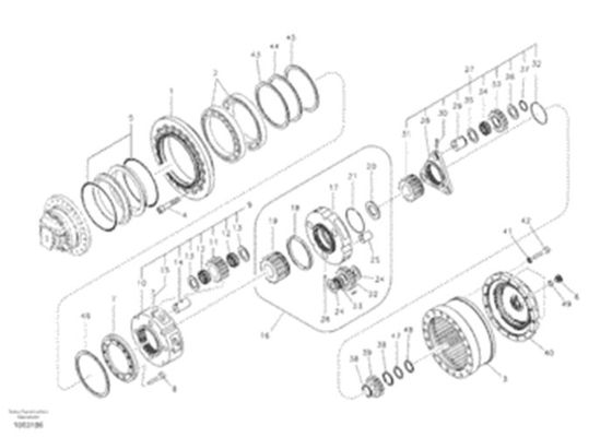 Gear SA7117-34360 Hộp số du lịch cho máy xúc VOE EC240